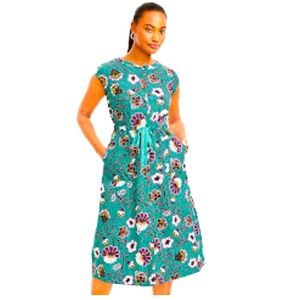 LOFT Midi Utility Dress Floral 14 P